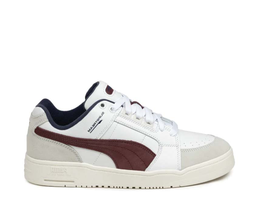 Puma Slipstream Lo Retro White Regal Red — sneaker uomo tennis bicolore