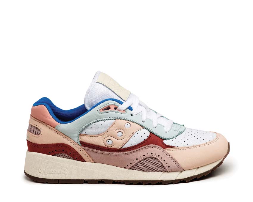 Saucony Shadow 6000 White Multi — Herren-Laufschuh atmungsaktives Mesh-Obermaterial