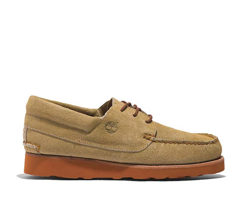 Timberland 3 Eye Wedge VIBRAM Lace Up Beige — boot uomo pelle suola VIBRAM