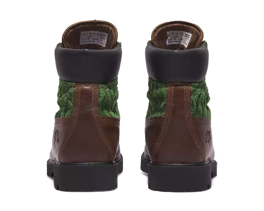 Timberland Heritage Black Pioneers 6 Inch Waterproof Brown Detail — runde Schnürsenkel