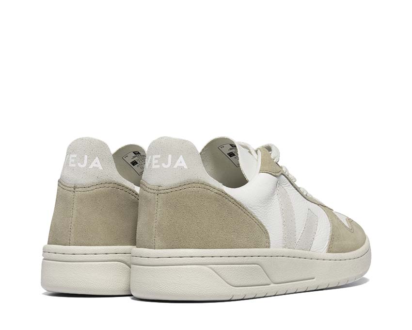 Veja V-10 Extra White/Sahara semelle — semelle caoutchouc naturel