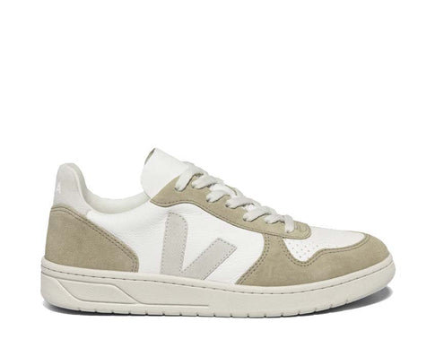 Veja V-10 Extra White/Sahara — sneaker femme cuir chromefree