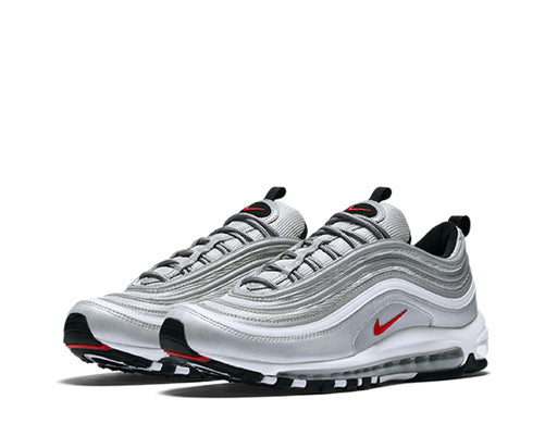 Nike Air Max 97 OG Metallic Silver Bullet vue latérale — mesh et matières réfléchissantes