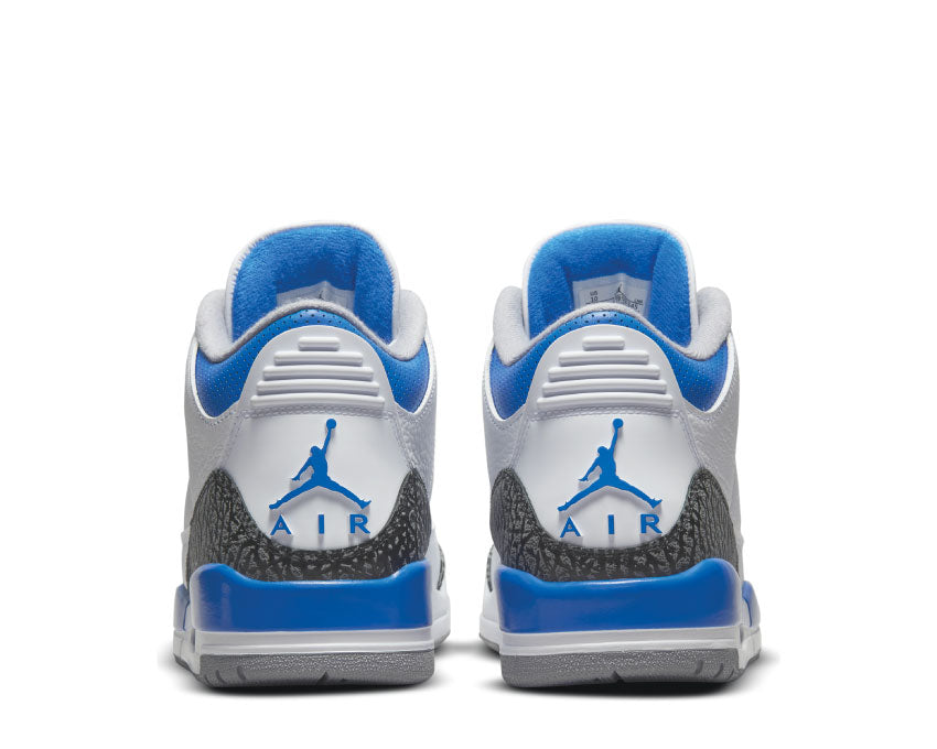 Jordan Air Jordan 3 Retro White Racer Blue suola — suola Air visibile