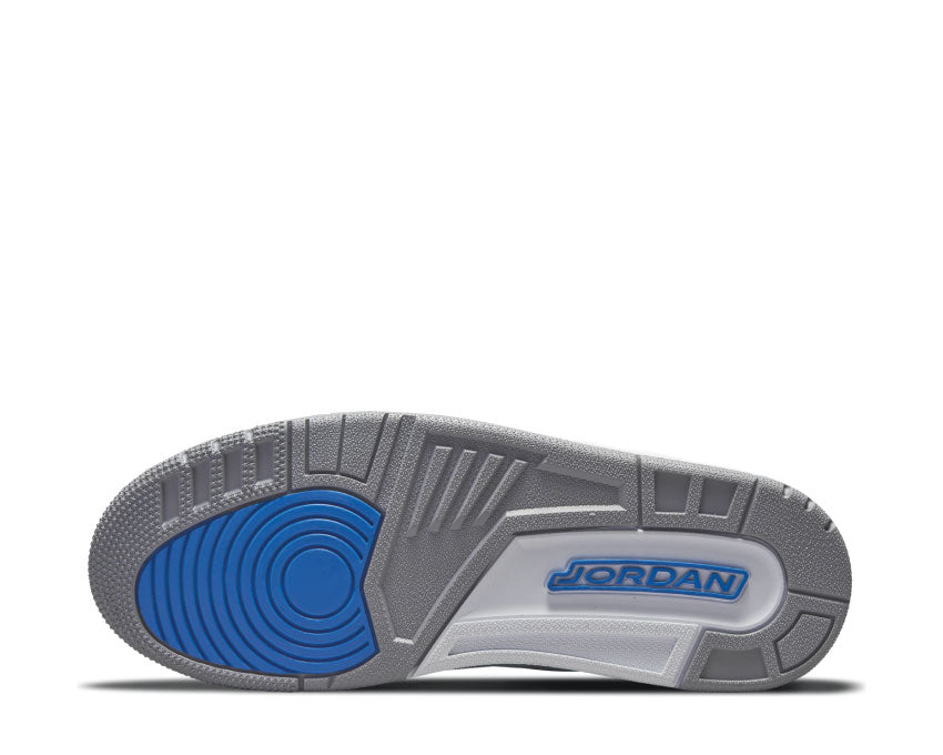 Jordan Air Jordan 3 Retro White Racer Blue — vista frontale unisex