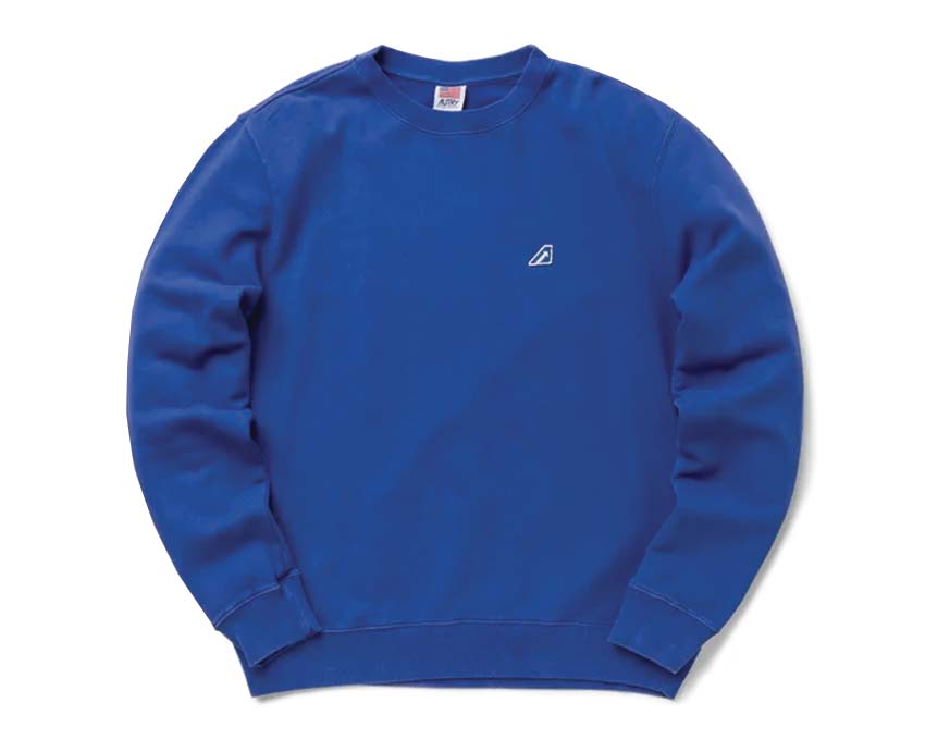 Autry Tennis Man Sweatshirt Blue — sweat homme coton sport vintage logo brodé bleu