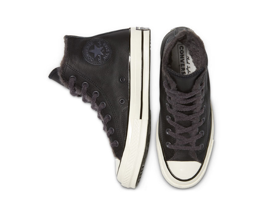 Converse Chuck 70 Hi Black semelle — semelle caoutchouc vulcanisé texturée