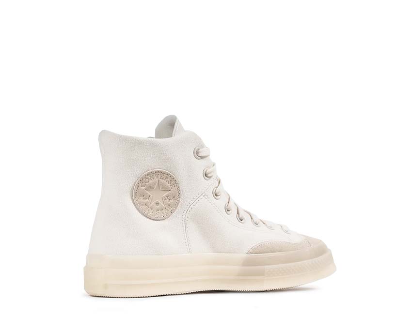 Converse Chuck 70 Marquis Hi Vintage White vue latérale — semelle compensée et toile premium