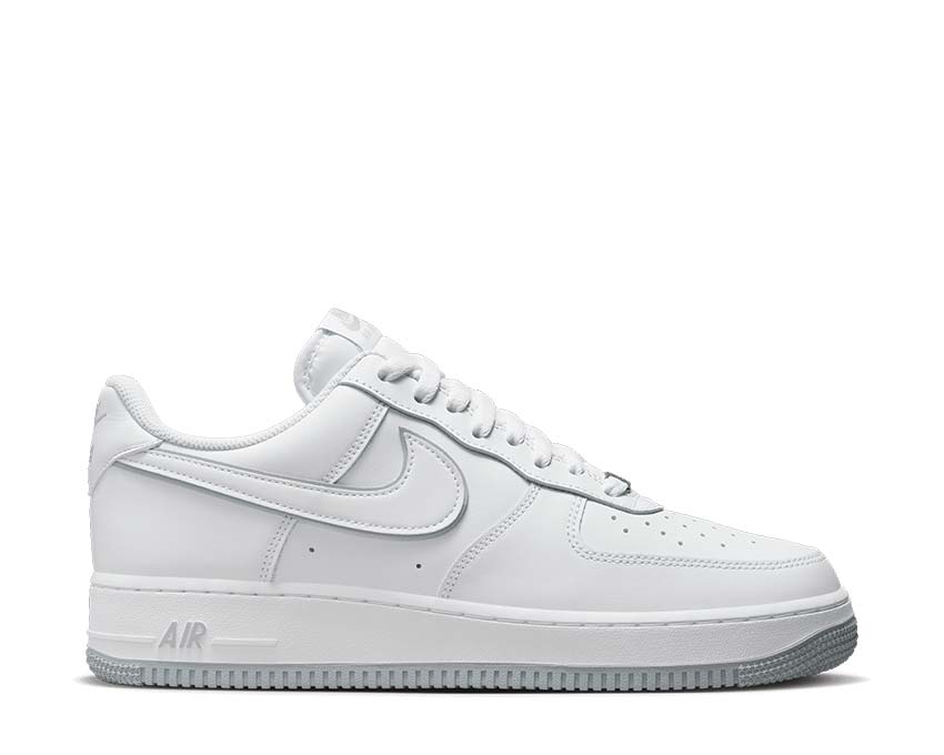 Nike Air Force 1 '07 White Wolf Grey — sneaker uomo pelle bianco grigio
