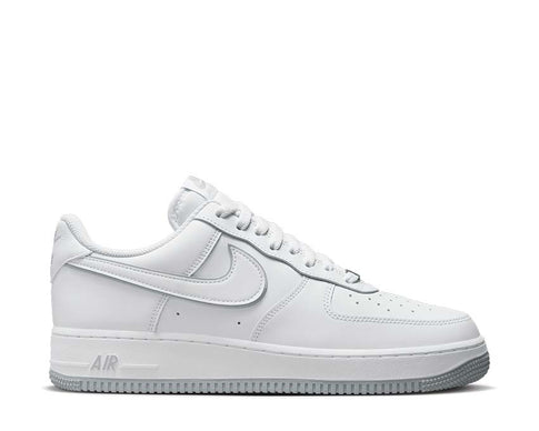 Nike Air Force 1 '07 White Wolf Grey — sneaker uomo pelle bianco grigio