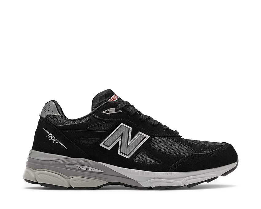 New Balance 990 Schwarz/Grau Made in USA — Herren Sneaker ENCAP Wildleder Mesh
