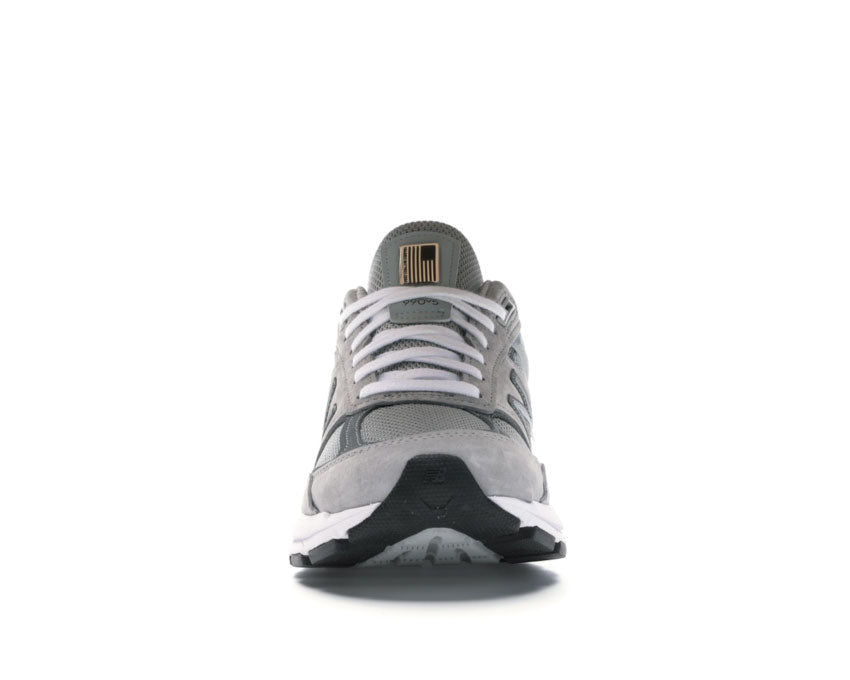 New Balance 990 GL5 Gris détail — matières suède et mesh respirant