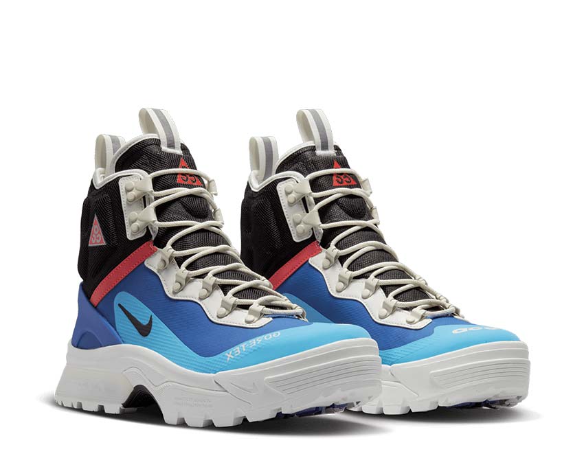 Nike ACG Air Zoom Gaiadome Gore-Tex Hyper Royal vista laterale — membrana Gore-Tex