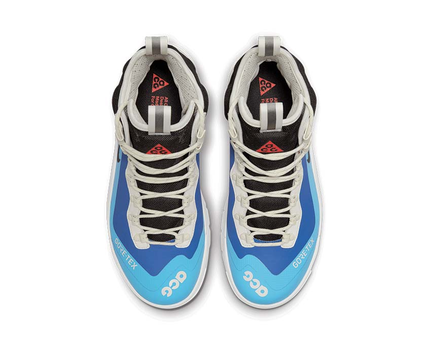 Nike ACG Air Zoom Gaiadome Gore-Tex Hyper Royal dettaglio — tomaia tecnica Gore-Tex