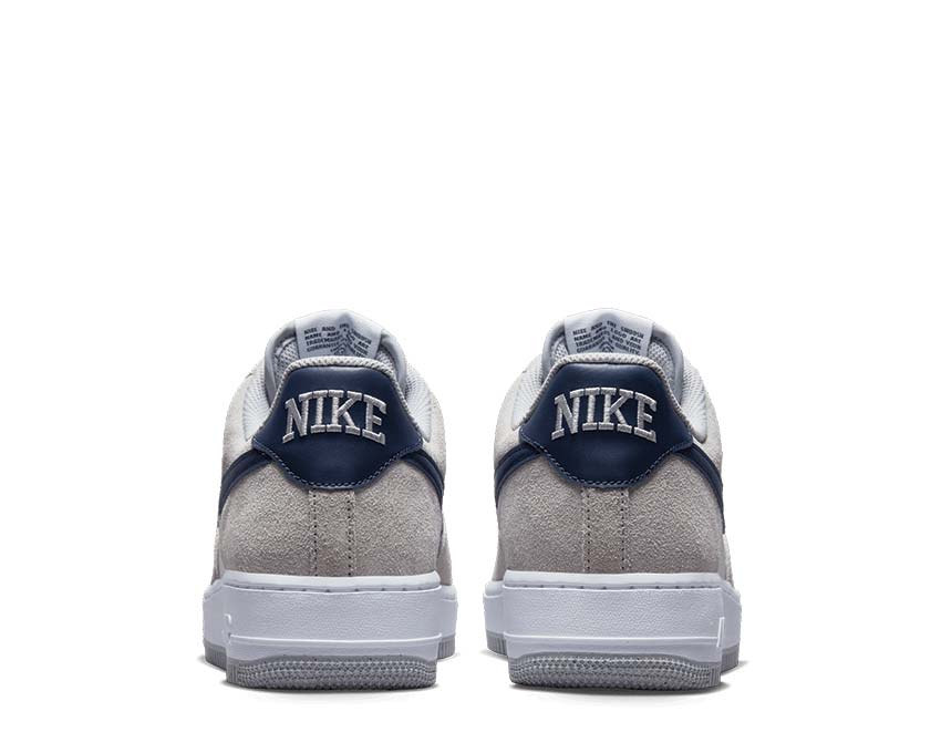 Nike Air Force 1 '07 Smoke Grey Midnight Navy suela — Air Force blanco