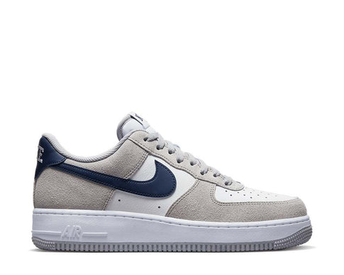 Nike Air Force 1 '07 Smoke Grey Midnight Navy — sneaker hombre cuero premium