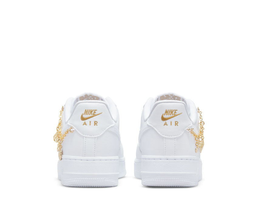Nike Air Force 1 '07 LX White Metallic Gold sole — Air-Sole cupsole white