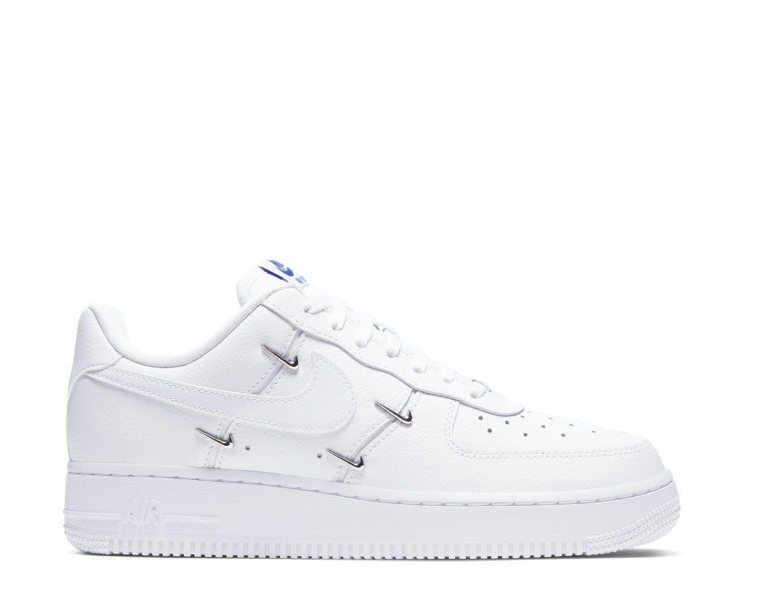 Nike Air Force 1 '07 LX W White Hyper Royal — sneaker donna pelle premium