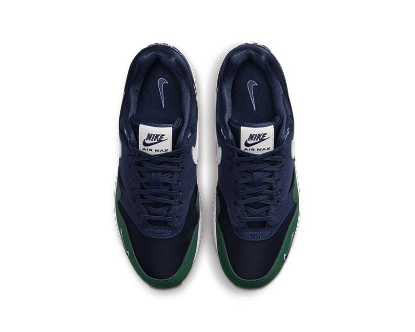 Nike Air Max 1 '87 QS Obsidian White dettaglio — tomaia pelle navy