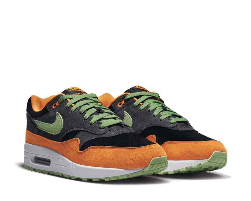 Nike Air Max 1 Prm Anthracite Honeydew vista laterale — mesh e pelle