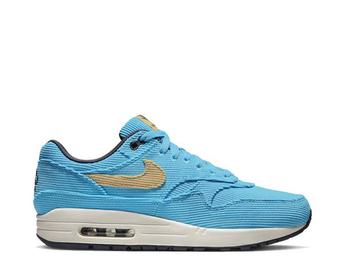 Nike Air Max 1 PRM Baltic Blue Sesame Gridiron — sneaker homme cuir premium