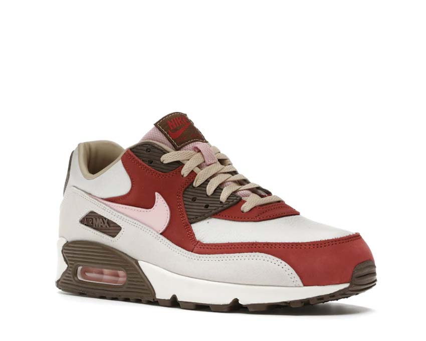 Nike Air Max 90 NRG Sail Sheen Straw Seitenansicht — goldenes Sheen Lederoberteil