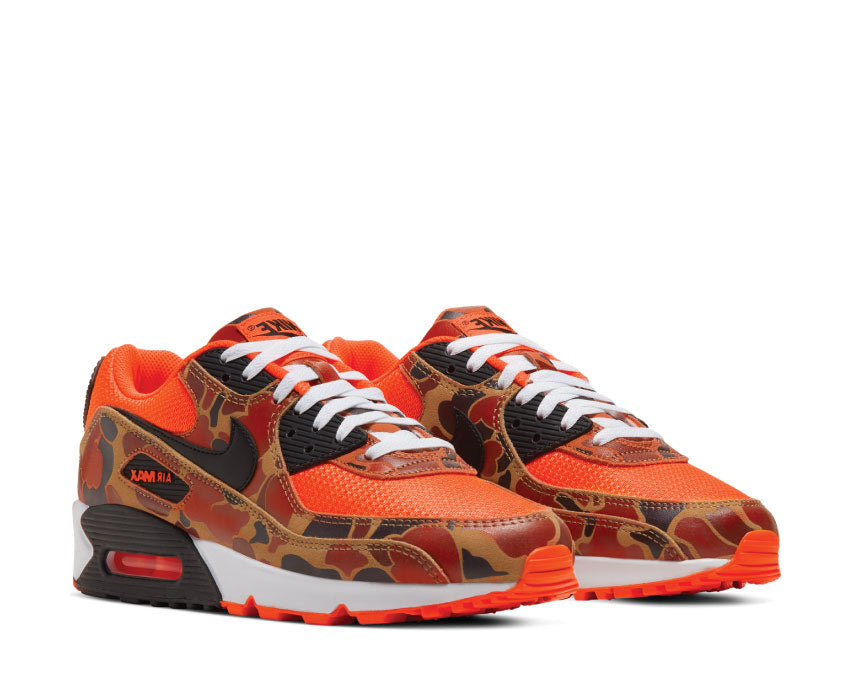 Nike Air Max 90 SP Total Orange vista laterale — mesh e pelle