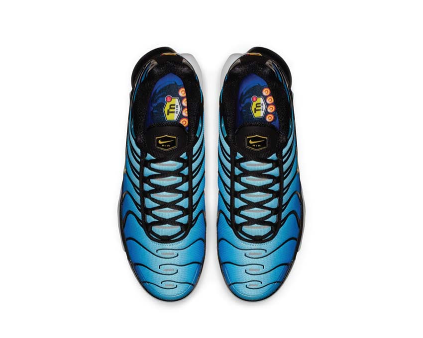 Nike Air Max Plus OG Hyper Blue détail — tige mesh côtelé