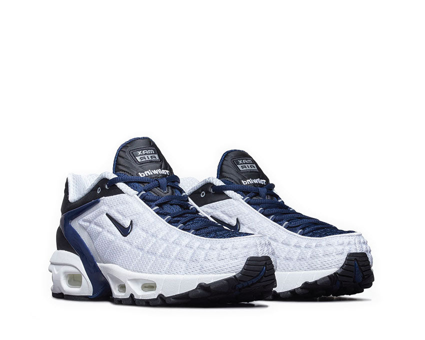 Nike Air Max Tailwind V SP White Midnight Navy Seitenansicht — technisches Mesh