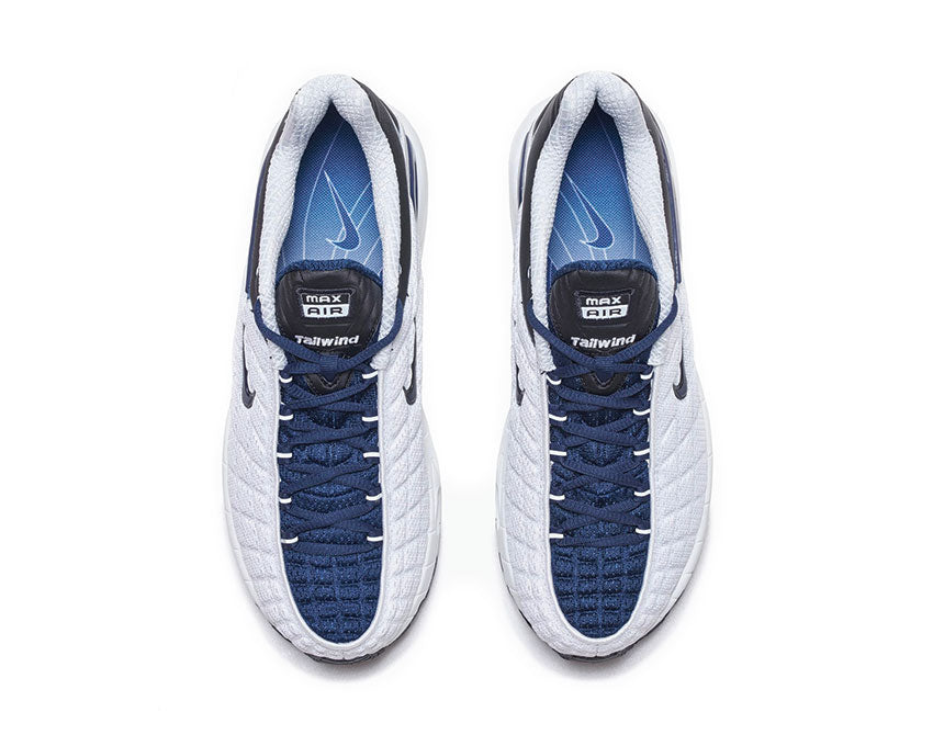 Nike Air Max Tailwind V SP White Midnight Navy Detail — Mesh-Schaft