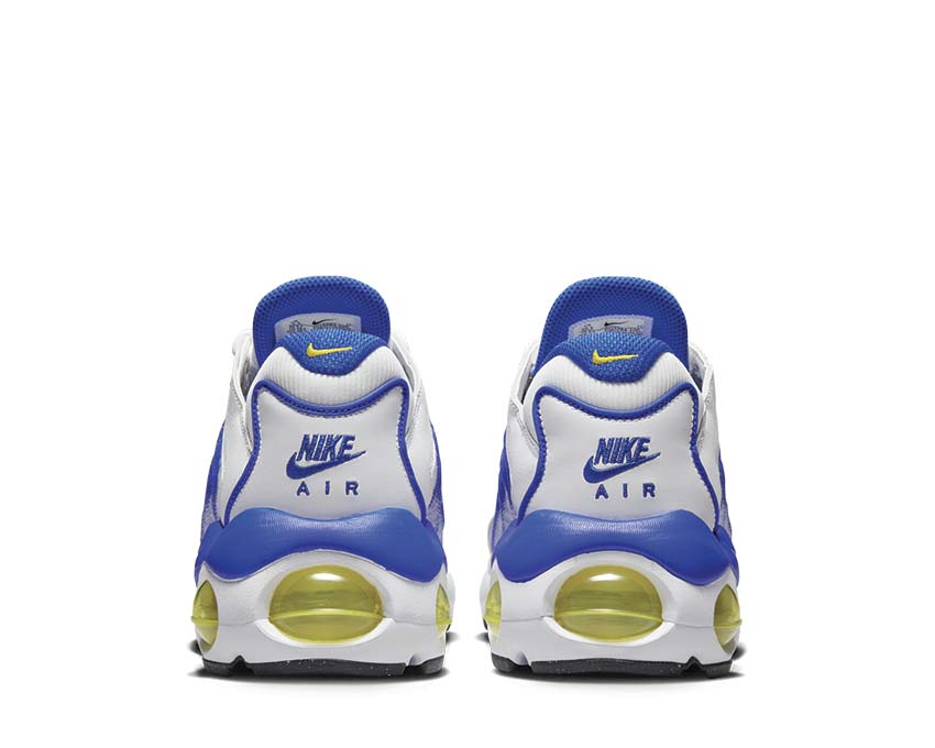 Nike Air Max TW White Speed Yellow Racer Blue Black Sohle — sichtbare Air TW