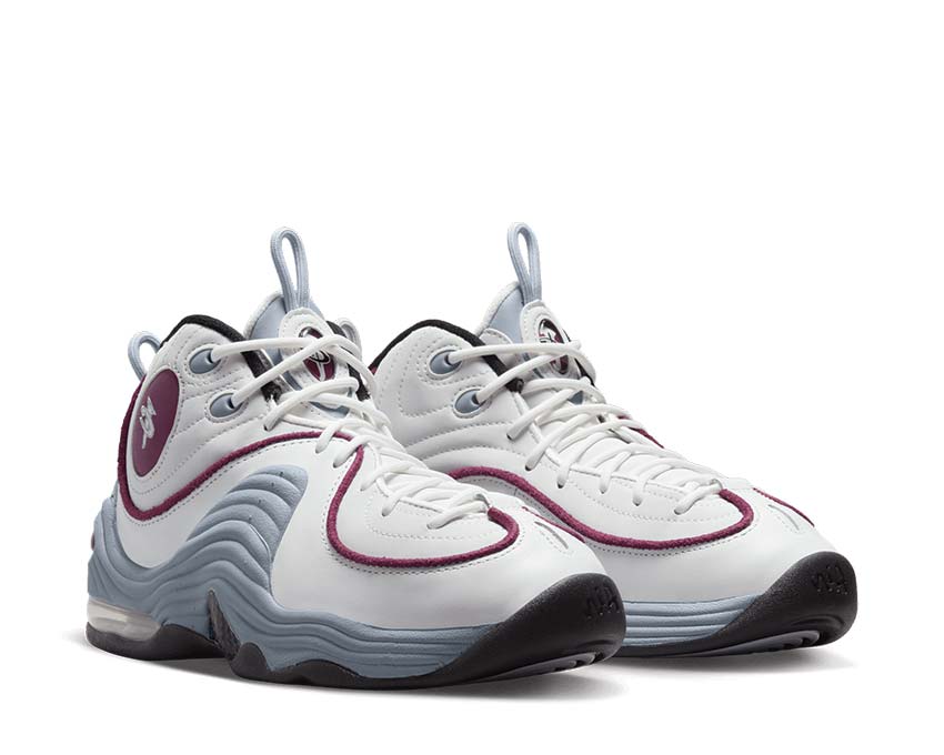 Nike Air Penny 2 Summit White Rosewood vista laterale — pelle e sintetico