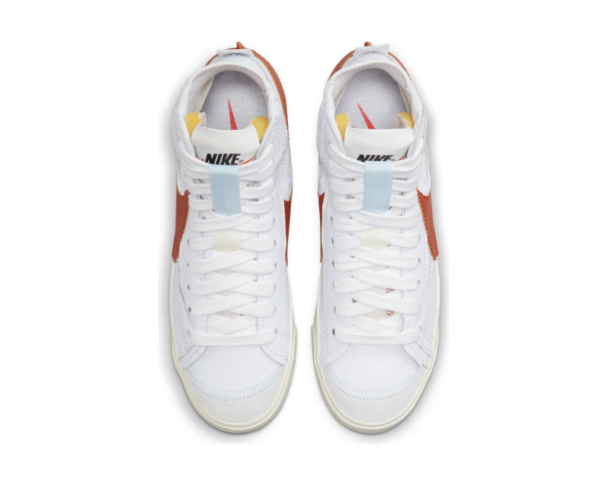 Nike Blazer Mid '77 Jumbo White Dark Russet Detail — Jumbo Oversized Swoosh