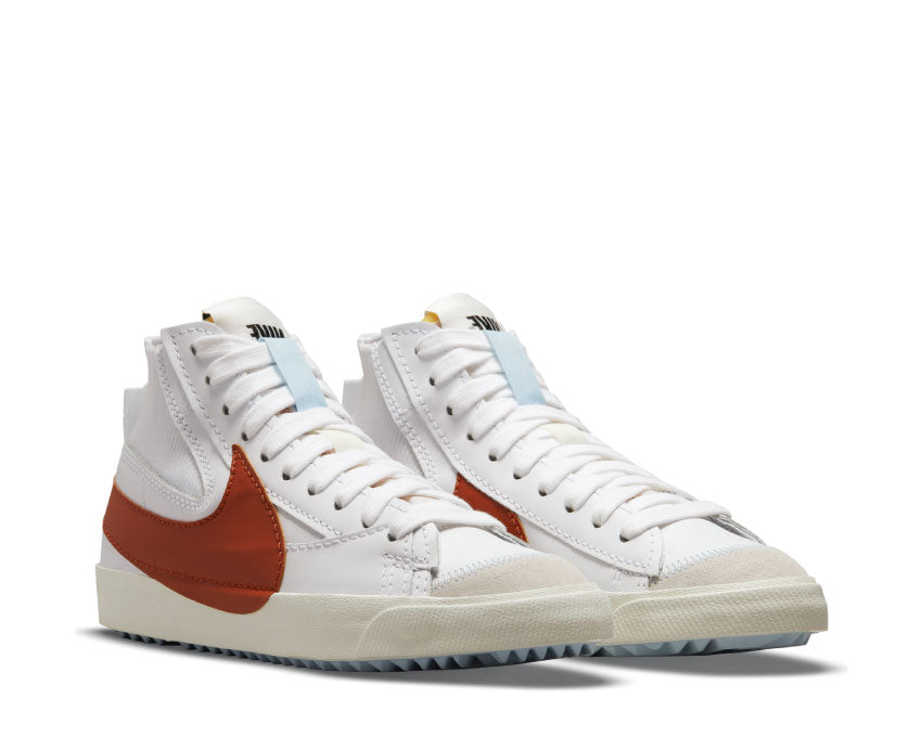 Nike Blazer Mid '77 Jumbo White Dark Russet Seitenansicht — weißes Russet Leder