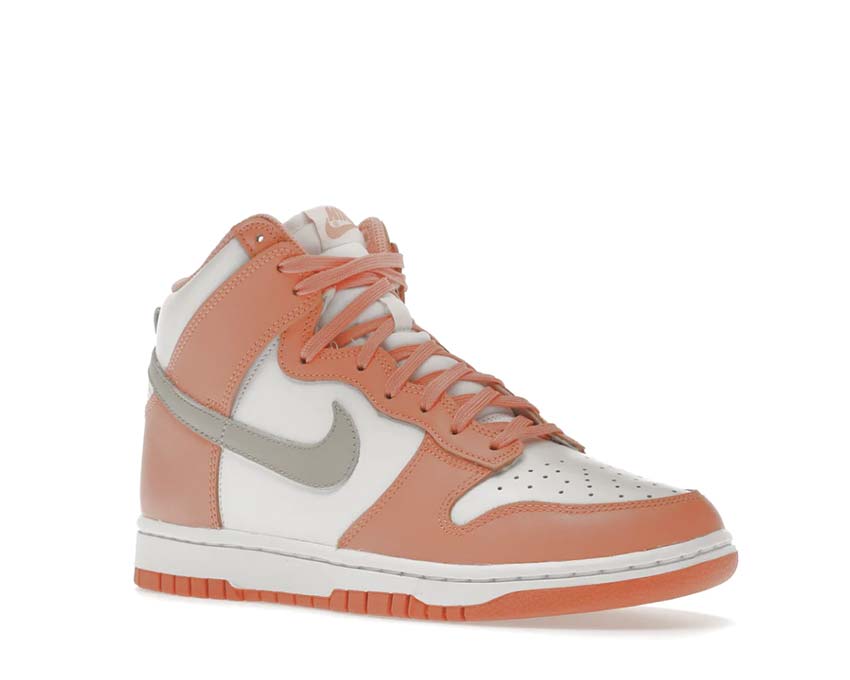 Nike Dunk High W Crimson Tint LT Iron Ore Seitenansicht — Leder und Wildleder