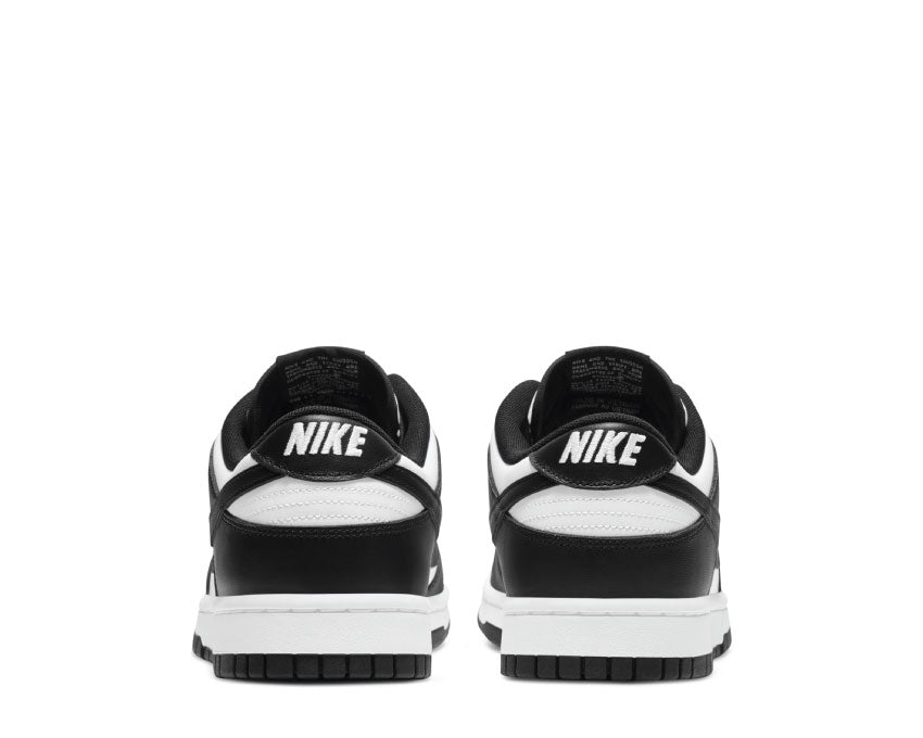 Nike Dunk Low Retro Panda White Black semelle — semelle vulcanisée bicolore