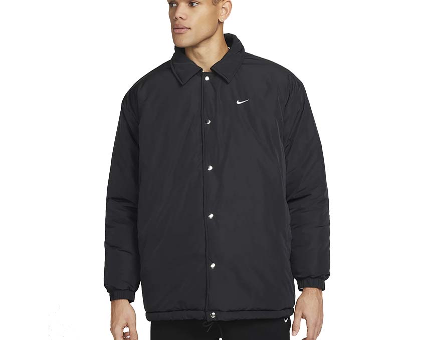 Nike NSW Circa Filled Jacket Black Ice Silver Seitenansicht — leichte Polsterung