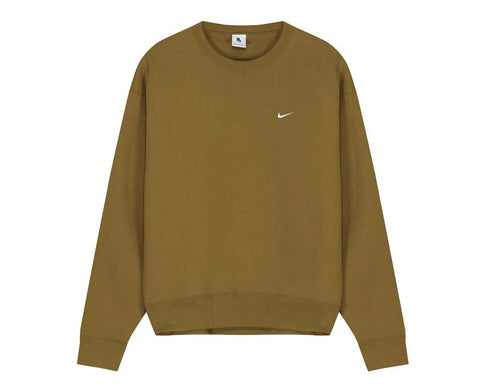 Nike Solo Swoosh HW BB Crew Desert Moss — sweat col rond unisexe fleece